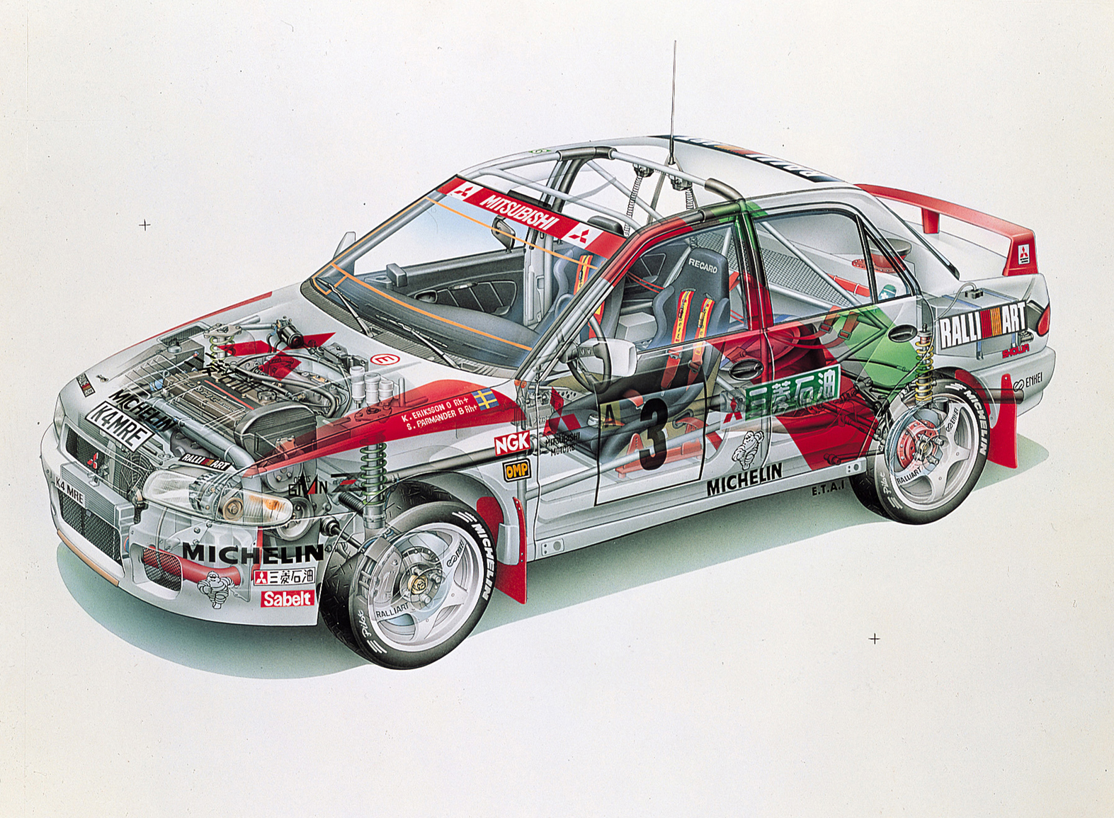 Конструкция Mitsubishi Lancer Evo 1 WRC